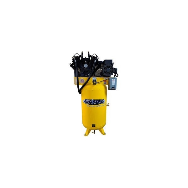 Emax Compressor EMAX ES07V080V1, 7.5HP, Two-Stage Compressor, 80 Gallon, Vertical, 175 PSI, 29 CFM, 1-Phase 208-230V ES07V080V1 - main